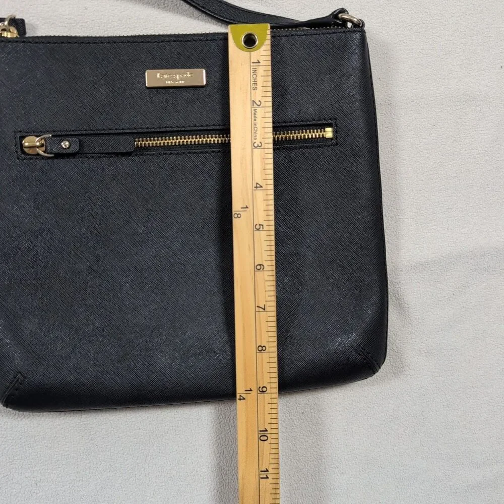 KATE SPADE New York Laurel Way Rima Bag Black Gold Crossbody Chic Classic